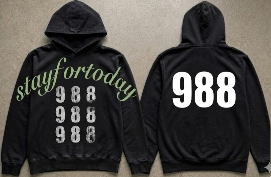 STAYFORTODAY Black And Green Hoodie